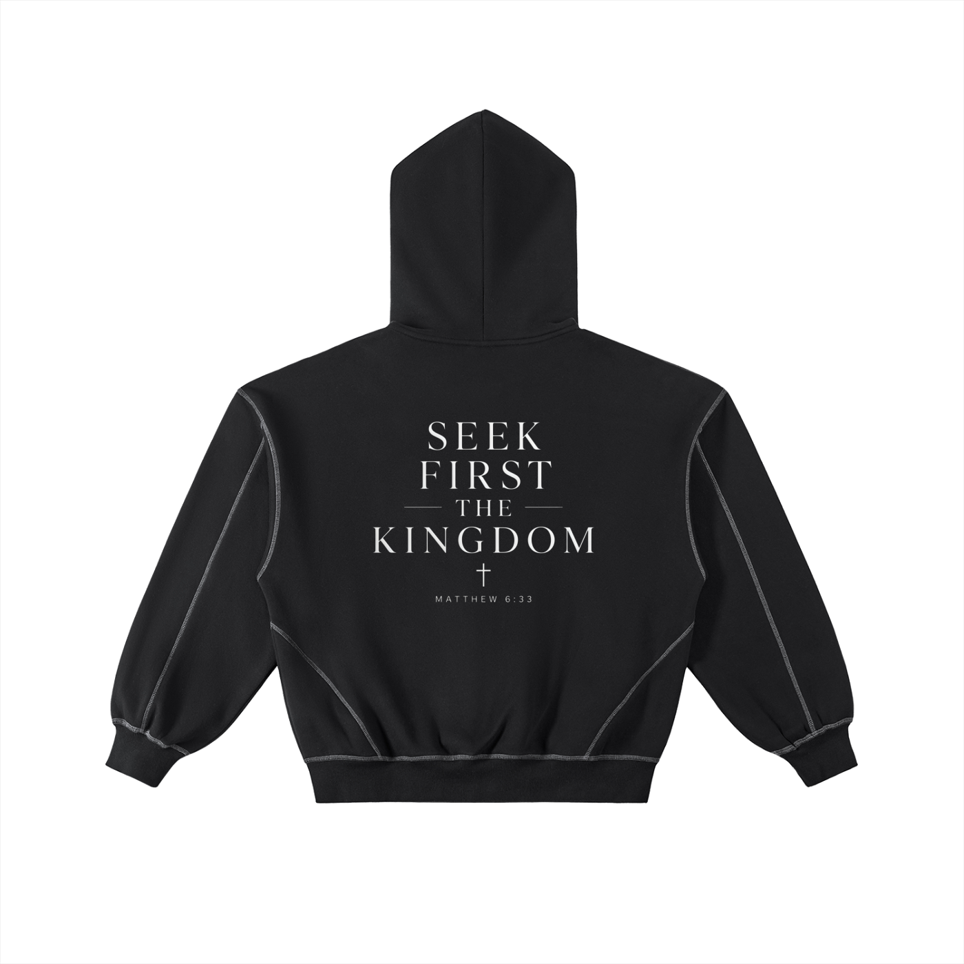 "Seek First the Kingdom" Boxy Fleece Zip Hoodie