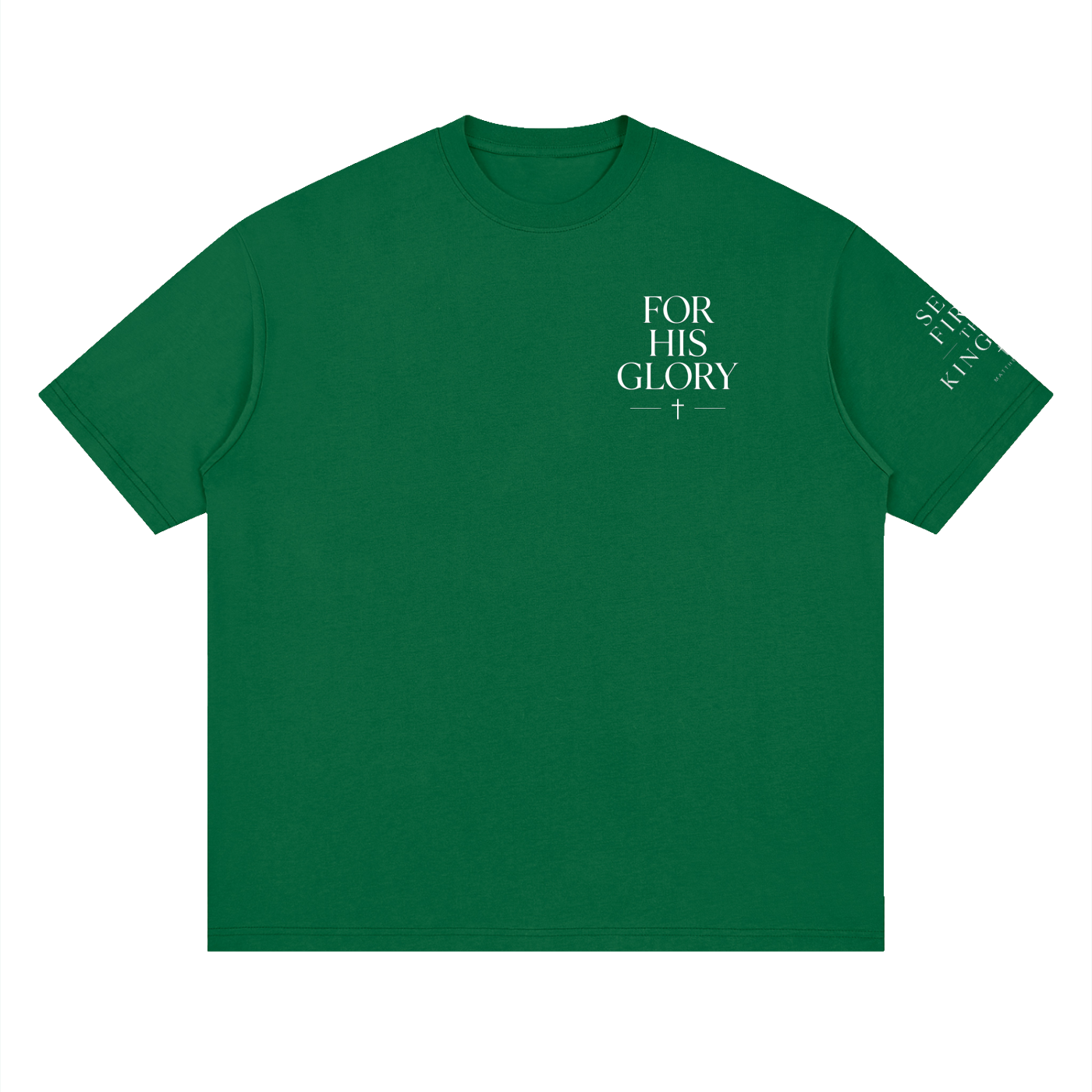 "Seek First the Kingdom" Loose Drop Shoulder T-Shirt