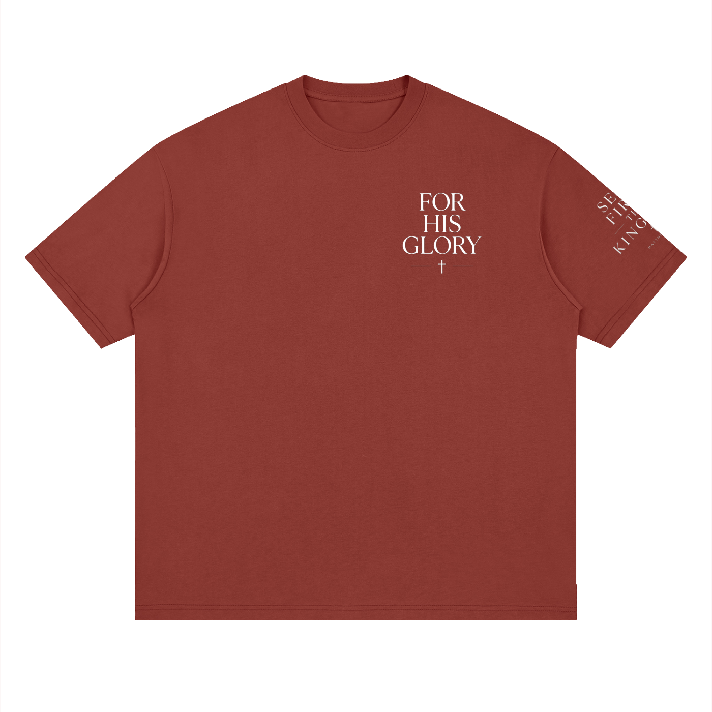 "Seek First the Kingdom" Loose Drop Shoulder T-Shirt
