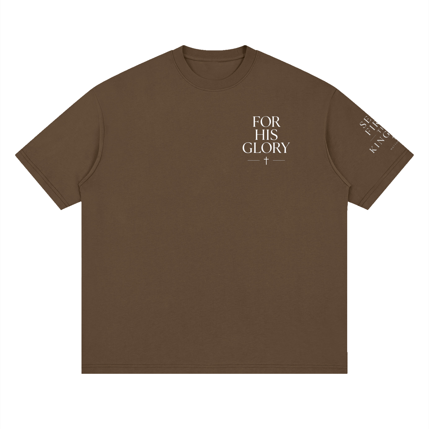 "Seek First the Kingdom" Loose Drop Shoulder T-Shirt