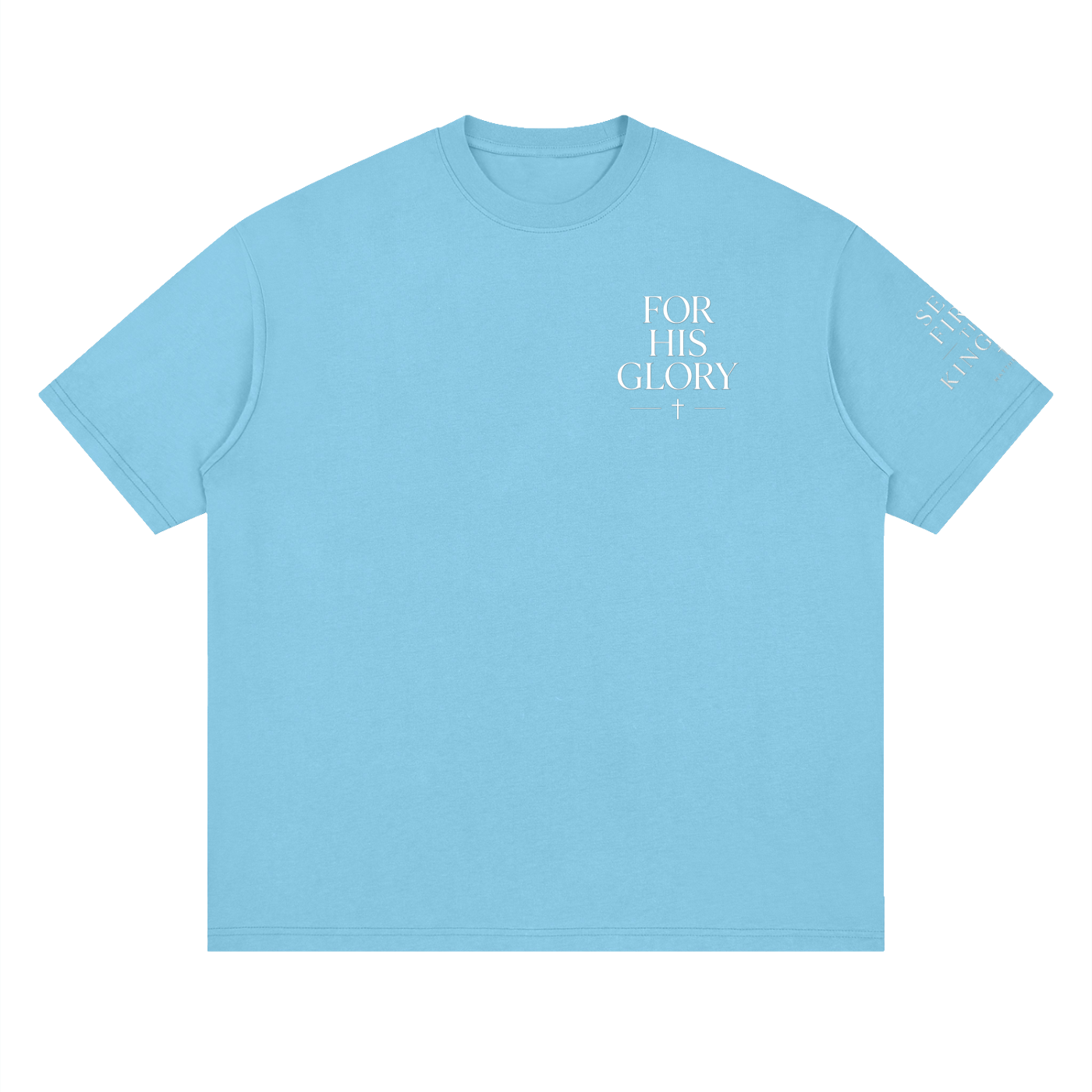 "Seek First the Kingdom" Loose Drop Shoulder T-Shirt