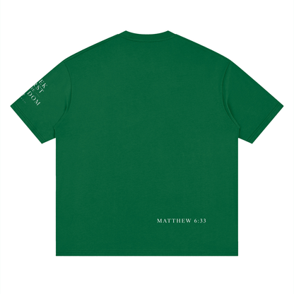 "Seek First the Kingdom" Loose Drop Shoulder T-Shirt