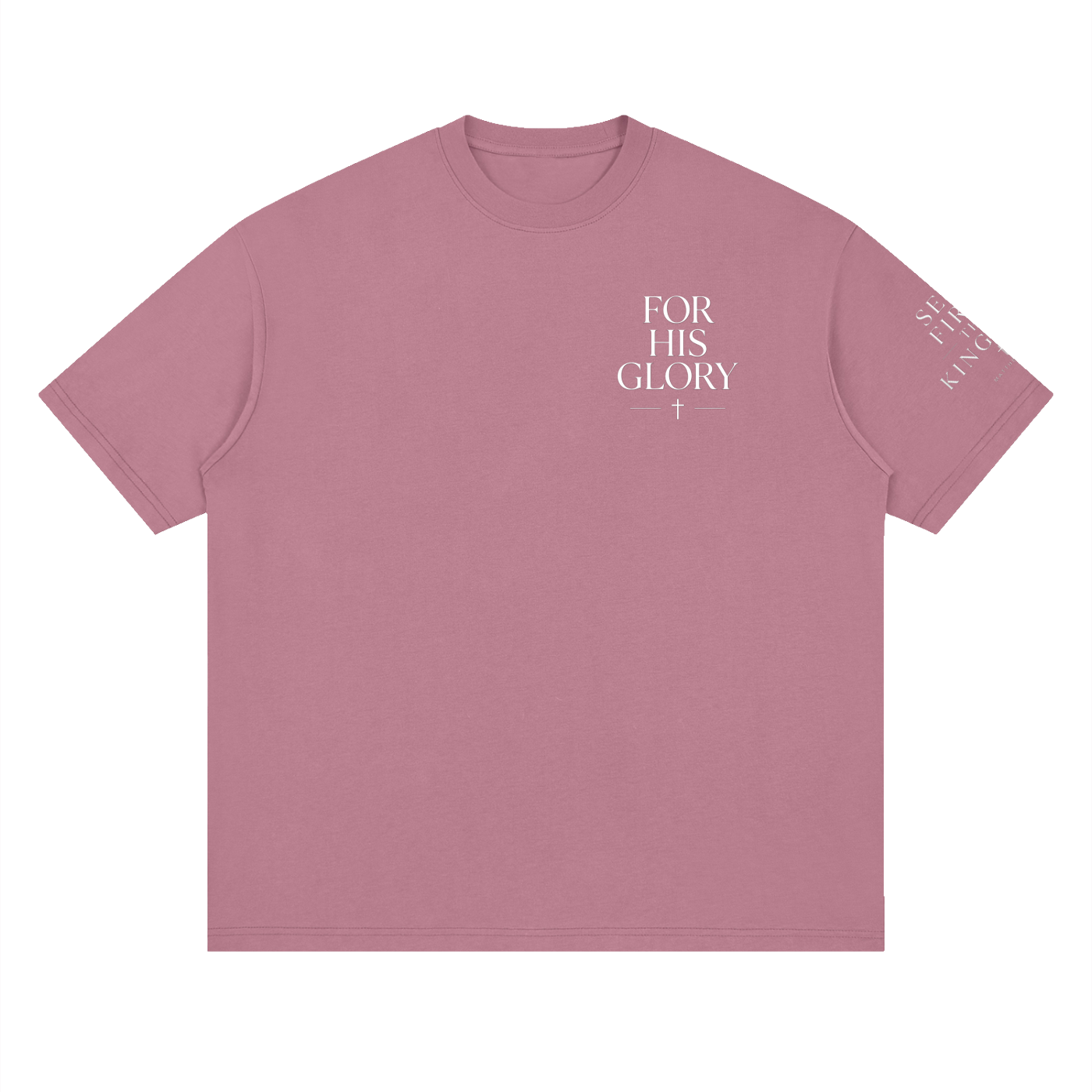 "Seek First the Kingdom" Loose Drop Shoulder T-Shirt