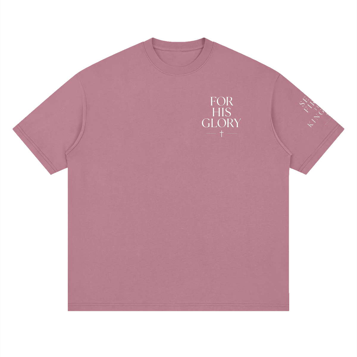 "Seek First the Kingdom" Loose Drop Shoulder T-Shirt