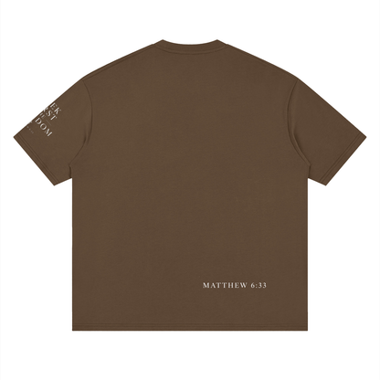 "Seek First the Kingdom" Loose Drop Shoulder T-Shirt