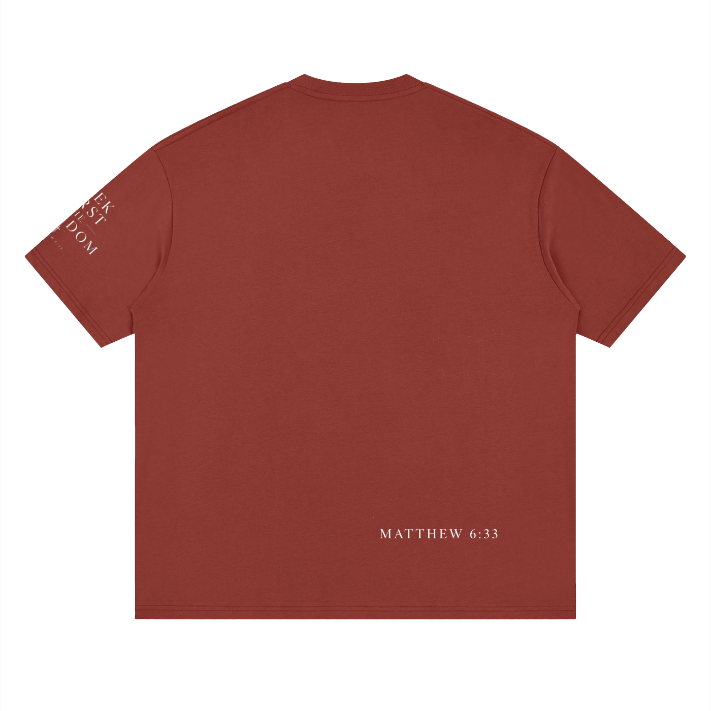 "Seek First the Kingdom" Loose Drop Shoulder T-Shirt